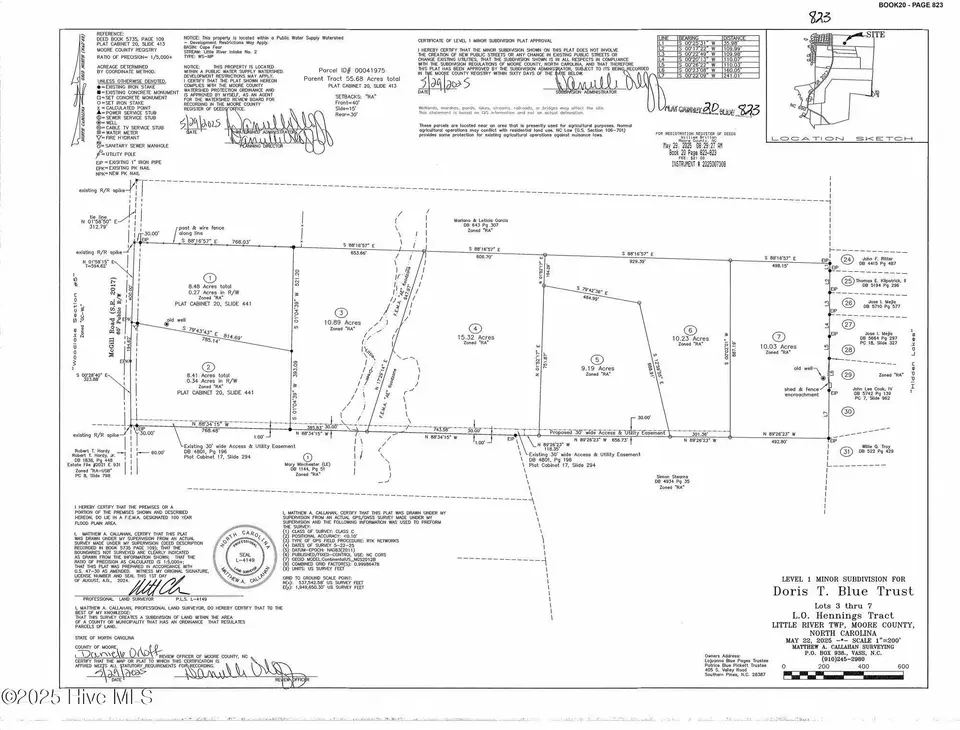Lot 3 3 McGill Road, Vass, NC 28394 – photo 1 of 3: McGill Rd Minor Subdivision Plat Lots 3-