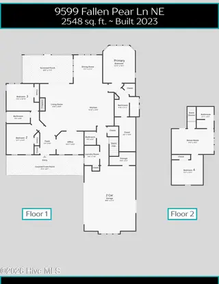 9599 Fallen Pear Lane NE, Leland, NC 28451 – photo 8: Floor plan