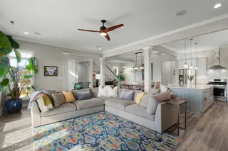 525 Sanders Lane, Newport, NC 28570 – photo 14: Living room with creek views