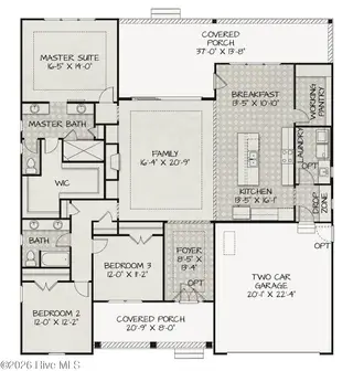 117 Windswept Lane, Beaufort, NC 28516 – photo 9: First Floor Plan (Coral)