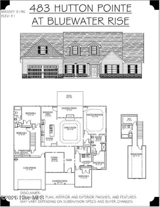 3004 Yellowfin Drive, New Bern, NC 28562 – photo 4: Floor Plan and Elevation