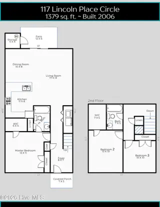 117 Lincoln Place Circle, Leland, NC 28451 – photo 3: Black and grey Floor plan + features (19