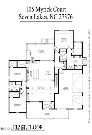 105 Myrick Court, Seven Lakes, NC 27376 – photo 3: 105 Myrick Ct 1st Floor Plan