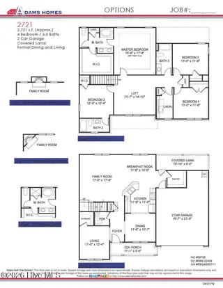 1016 Wood Creek Road NE, Leland, NC 28451 – photo 4: 2721 Floor Plan