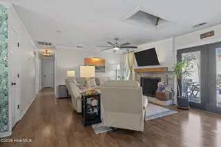 213 Pensacola Avenue, Morehead City, NC 28557 – photo 4: Living Room & Access To Backyard