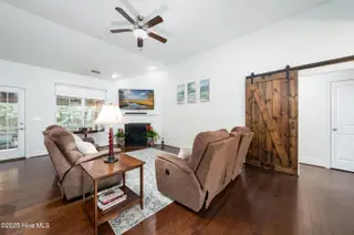 8112 Saltcedar Drive, Wilmington, NC 28411 – photo 8: Living Room w/Fireplace