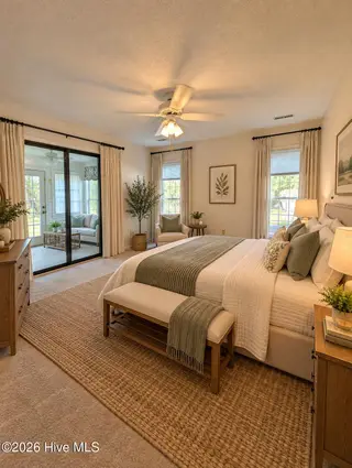 2018 Fairways West Drive, New Bern, NC 28562 — 3-bedroom home in Greenbrier, New Bern, NC, photo 6 of 13: Primary Bedroom