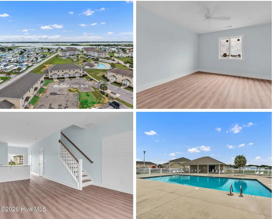 650 Cedar Point Boulevard H5, Cedar Point, NC 28584 – photo 1 of 32: Beige Minimalist Mood Photo Collage (2)