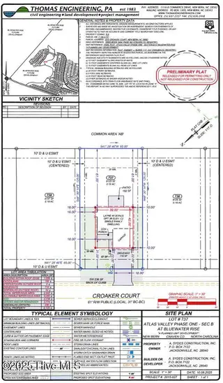 1013 Croaker Court, New Bern, NC 28562 – photo 7: Preliminary Plot Plan