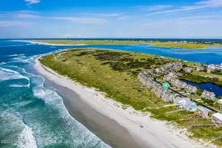 2105 Ocean Boulevard B, Topsail Beach, NC 28445 — 2-bedroom condo in Serenity Point, Topsail Beach, NC, photo 7 of 36: High Aerial from NE