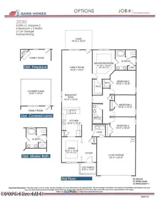 127 White Bark Avenue Lot 17, Rocky Mount, NC 27804 – photo 23: 2030 Floor Plan(1)
