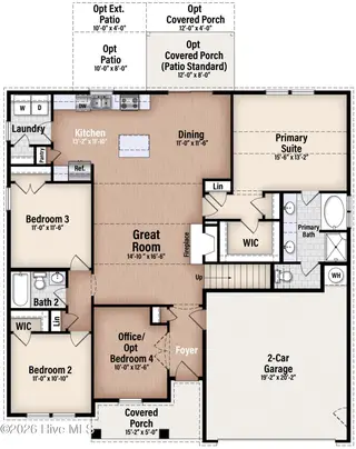 185 Bibey Road Lot 3, Carthage, NC 28327 – photo 3: Floor Plan 1