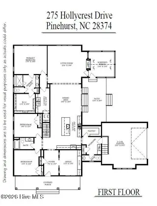 275 Hollycrest Drive, Pinehurst, NC 28374 — 5-bedroom home in Hollycrest, Pinehurst, NC, photo 3 of 42: Floor plan, main level
