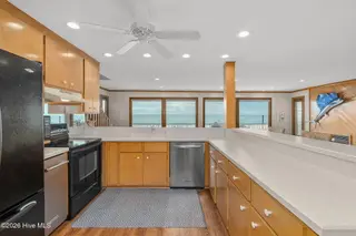 111 Dogwood Circle, Pine Knoll Shores, NC 28512 – photo 6: Kitchen with ocean views
