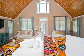 151 Doe Drive, Emerald Isle, NC 28594 – photo 5: Living Room with Cathedral Ceiling