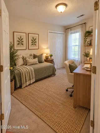 2018 Fairways West Drive, New Bern, NC 28562 — 3-bedroom home in Greenbrier, New Bern, NC, photo 9 of 13: Bedroom 2