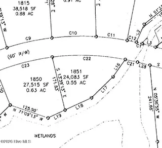21 1851 Ridgeland Street, Pinehurst, NC 28374 — lot in Forest Creek, Pinehurst, NC, photo 2 of 6: Plat Map