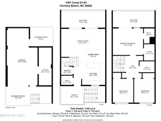 1401 Canal Drive Apt 3, Carolina Beach, NC 28428 – photo 3: Floorplan-1401 Canal Dr#3