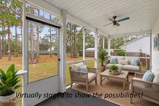 2311 E Boiling Spring Road, Southport, NC 28461 — 3-bedroom home in Boiling Spring Lakes, Southport, NC, photo 24 of 45: Phoot 28 screen porch AI