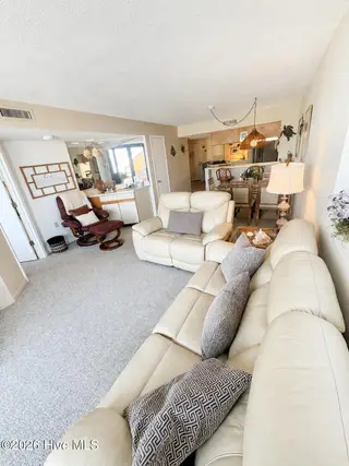 1400 E Fort Macon Road 313, Atlantic Beach, NC 28512 – photo 19: 313 Living room showing leather couches