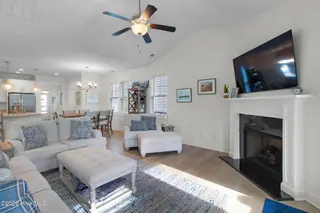 134 Freedom Park Road, Beaufort, NC 28516 – photo 17: Living Room with Fireplace