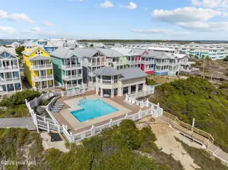 233 Sea Dreams Drive, Atlantic Beach, NC 28512 – photo 9: drone view pool closer up