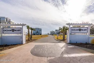 106 Ocean Bluff Drive, Indian Beach, NC 28512 — lot in Ocean Bluff, Indian Beach, NC, photo 14 of 15: Neighborhood Entrance