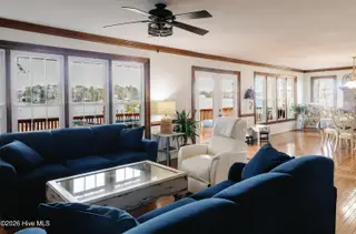 124 Catnip Point Road, Bath, NC 27808 – photo 17: Living Room and Dining Room view to Porc