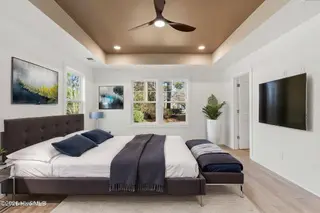 355 S Middleton Drive NW, Calabash, NC 28467 – photo 21: Master Bedroom with Trey Ceiling