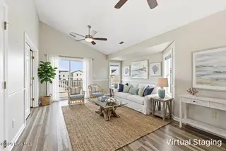 1426 N New River Drive, Surf City, NC 28445 – photo 6: Living Room Virtually Staged