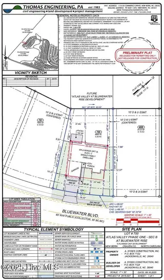 4024 Bluewater Boulevard, New Bern, NC 28562 – photo 5: Preliminary Plot Plan