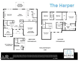 1738 Dixon Grove Lane, Grimesland, NC 27837 – photo 19: Harper-floorplan handout-complete-Dixon