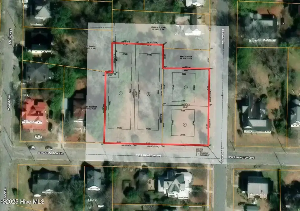 600 4 College Street, Kinston, NC 28501 – photo 1 of 7: Map overlay LandID Aerialv3