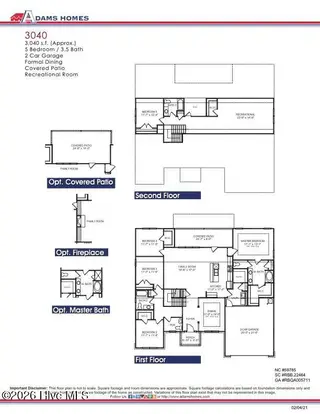200 Jackson Ridge Way, Pikeville, NC 27863 – photo 3: 3040 Floor Plan pg2
