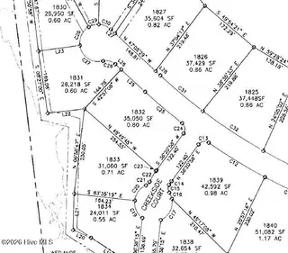 2 1832 Creekside Court, Pinehurst, NC 28374 — lot in Forest Creek, Pinehurst, NC, photo 2 of 6: 1832 Plat