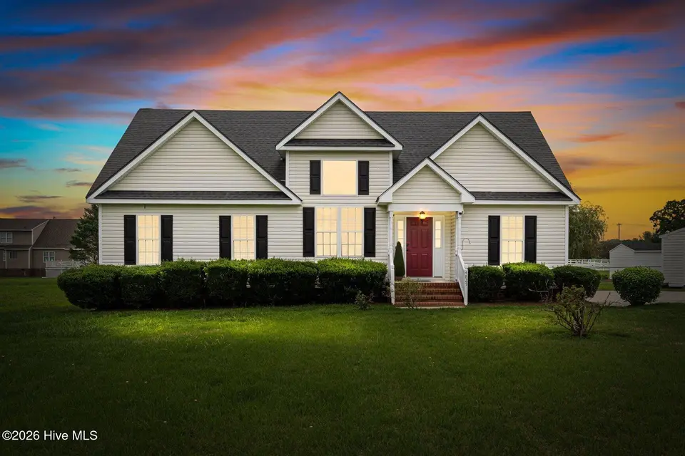 4827 Hunter Ridge Court, Rocky Mount, NC 27803 – photo 1 of 36: Twilight Front Exterior