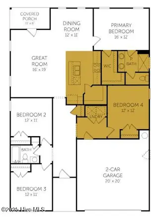 107 Maymont Street NW, Supply, NC 28462 — 4-bedroom home in Richmond Hills, Supply, NC, photo 11 of 12: The Escape Floorplan