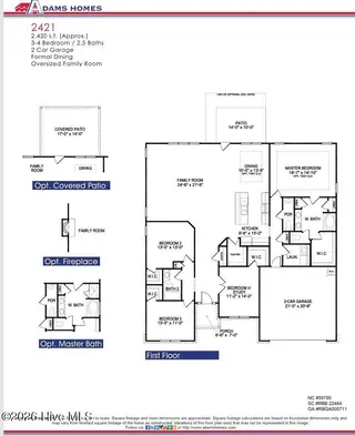 1635 Pecan Drive Lot 26, Nashville, NC 27856 – photo 2: 2421 plan