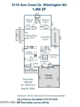 5110 Sun Coast Drive, Wilmington, NC 28411 – photo 2: floor plan