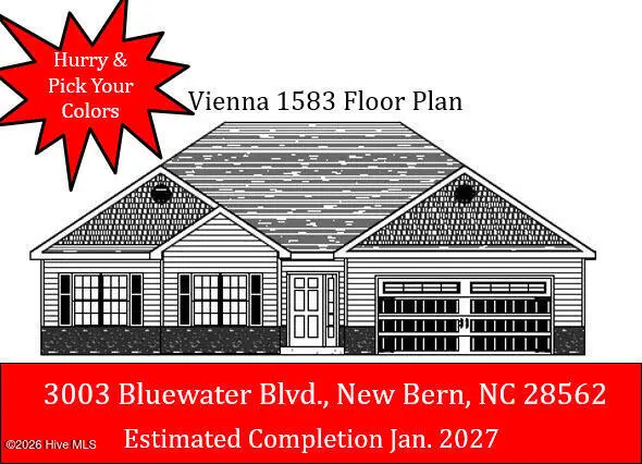 3003 Bluewater Boulevard, New Bern, NC 28562 – photo 1 of 13: MLS Photo 8-20-26