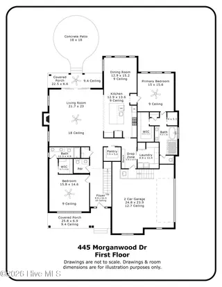 445 Morganwood Drive, West End, NC 27376 – photo 2: 445 Morganwood Dr_First Floor_page-0001