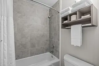 The Islander Suites, Emerald Isle — 1-bedroom condo in The Islander Suites, Emerald Isle, NC, photo 11 of 23: Bathroom Shower