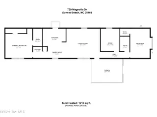 729 Magnolia Drive, Sunset Beach, NC 28468 – photo 23: mls-Measurements for 729 Magnolia Dr