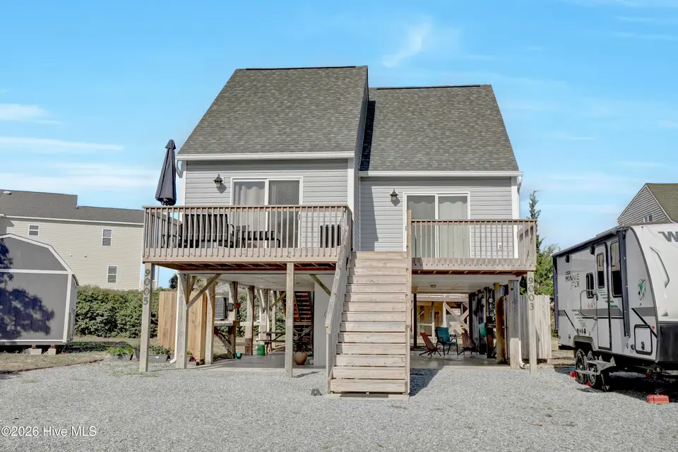 9005 E 9th Street, Surf City, NC 28445 — 4-bedroom home in Old Settlers Beach, Surf City, NC, photo 1 of 30: Front Elevation