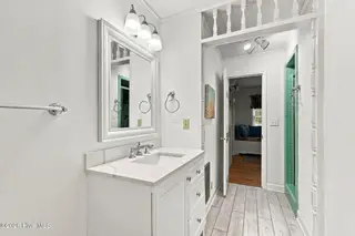 123 Willis Drive, Harkers Island, NC 28531 — 2-bedroom home, Harkers Island, NC, photo 18 of 34: Primary Bathroom