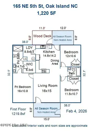 165 NE 5th Street, Oak Island, NC 28465 – photo 7: floor plan