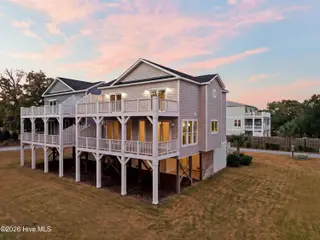52 Pier View Court, Hampstead, NC 28443 — 3-bedroom waterfront home, Hampstead, NC, photo 9 of 60: 7_back right exterior sunset
