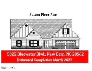 5022 Bluewater Boulevard, New Bern, NC 28562 — 3-bedroom home in Bluewater Rise, New Bern, NC, photo 1 of 10: 759 OH MLS Photo
