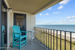 1505 Salter Path Road 304, Indian Beach, NC 28512 — 2-bedroom condo in Summer Winds Condominiums, Indian Beach, NC, photo 6 of 53: Covered Balcony