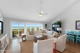 289 Salter Path Road 6 Ocean Terrace, Pine Knoll Shores, NC 28512 – photo 4: Living room with ocean views